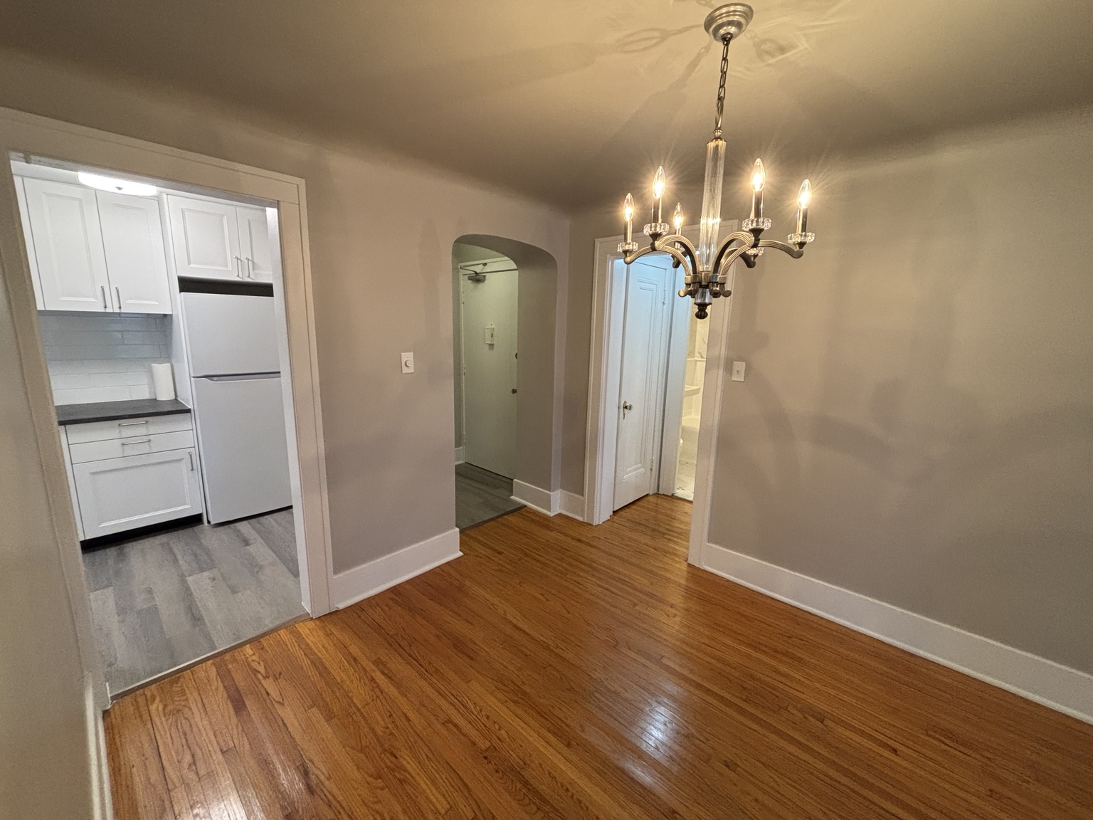 Dining room beside the renovated kitchen — 430 Giles Blvd W., Windsor, Ontario